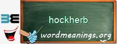 WordMeaning blackboard for hockherb